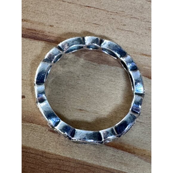 Pandora 925 ALE Sterling Silver Marquise & Round Eternity Band Ring Clear CZ  Si - Picture 4 of 16